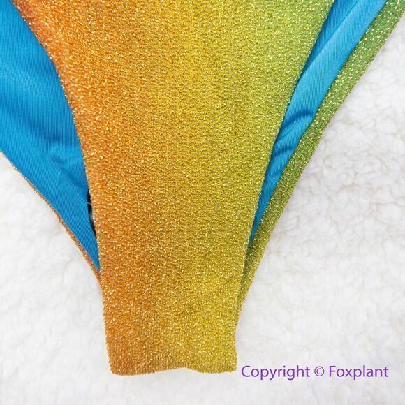 NEW‎ Beach Riot Free People desert ombre shine Bikini Swim Bottoms, size M - Picture 4 of 16